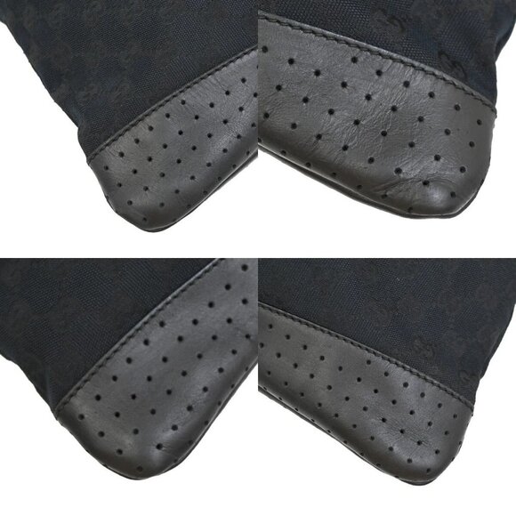 GUCCI Logo GG Pattern Cross Body Shoulder Bag Canvas Leather Black Italy 89EE815 - Picture 7 of 16